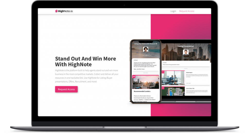 PropTech Company, HighNote.io Website